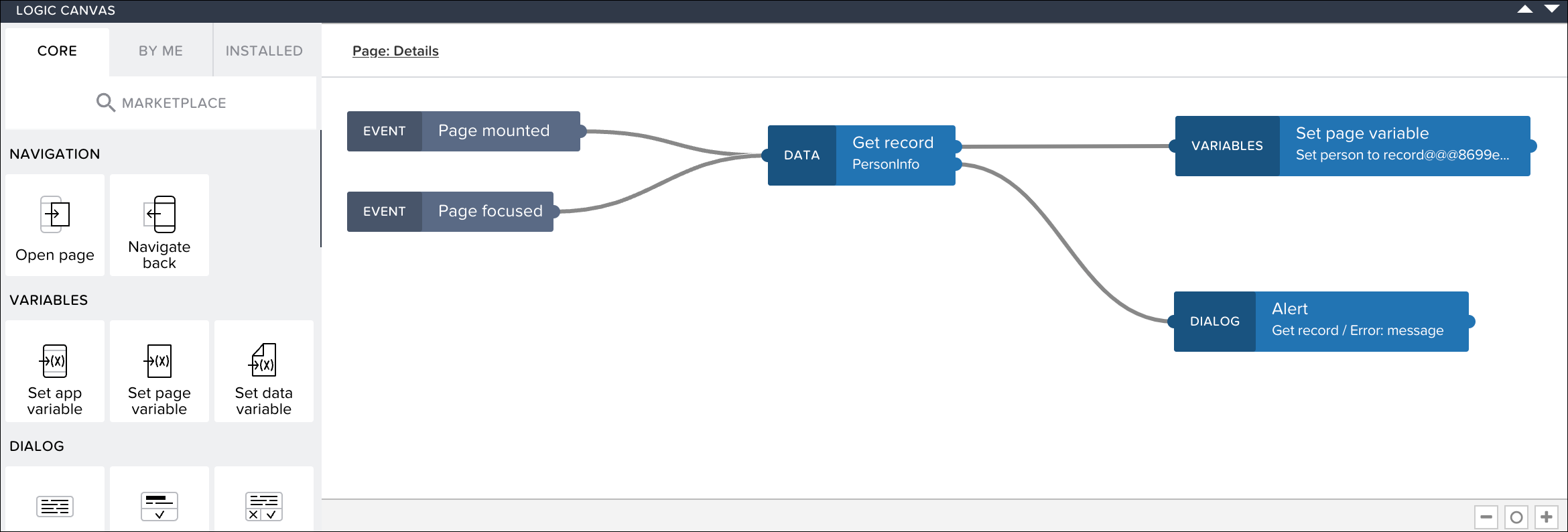 SAP Build Apps: Visual App Logic Editor