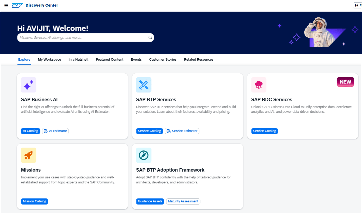 SAP Discovery Center