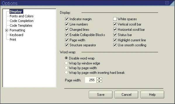 ABAP Editor Customizing Display