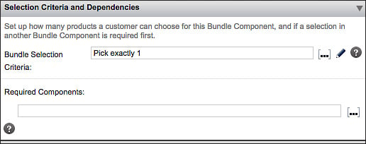 Selection Criteria and Dependencies