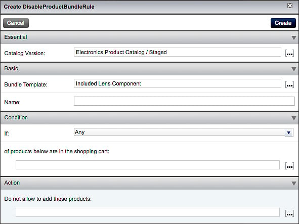 Create Product Bundle Rule