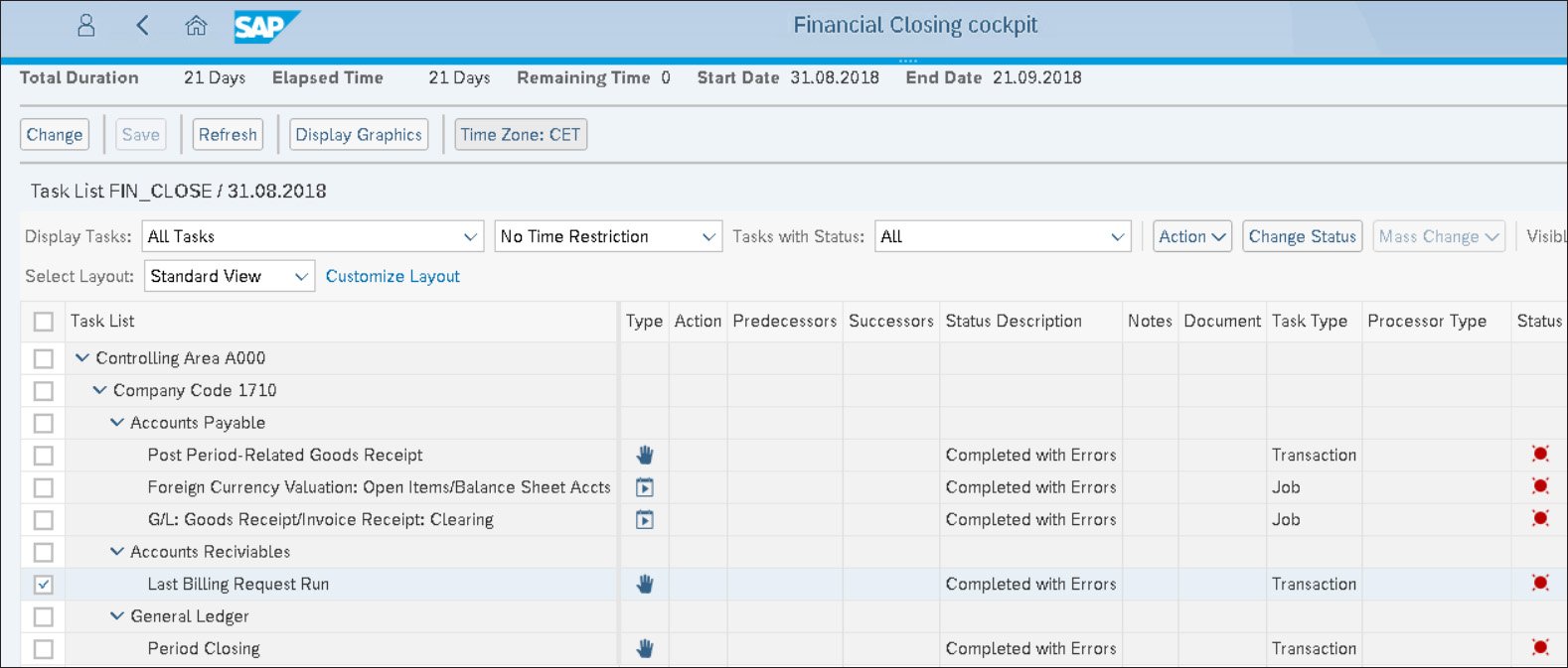 SAP Financial Closing Cockpit for SAP S/4HANA