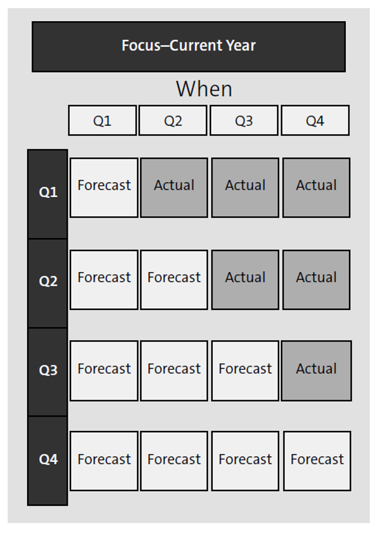 common elements of strategic budgetary planning and reporting Forecasting