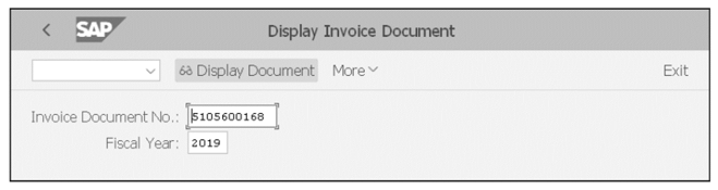 Display Invoice Screen