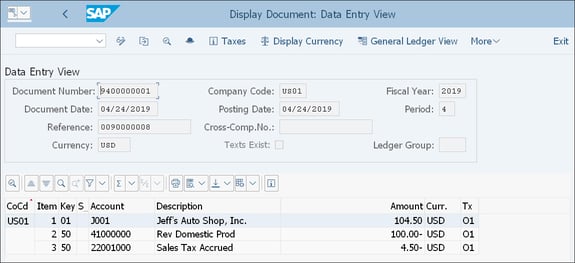 Data Entry View