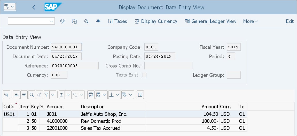 Data Entry View