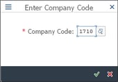 Enter Company Code