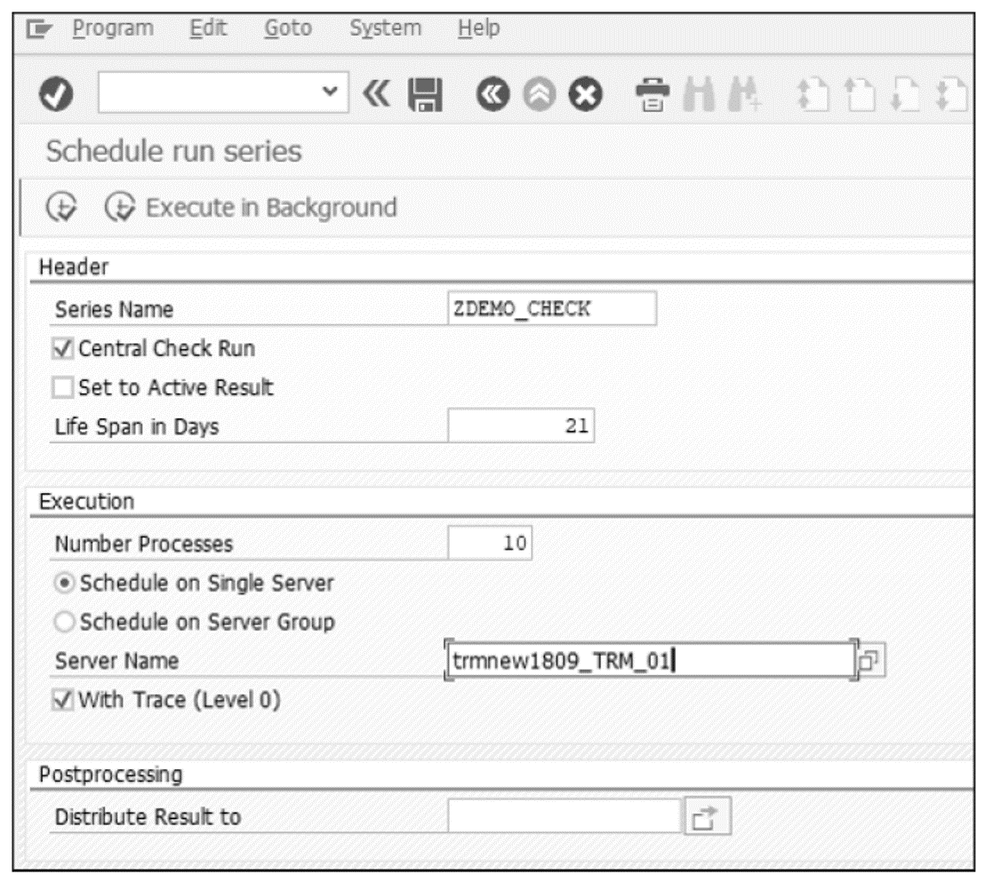 Scheduling a Check Run