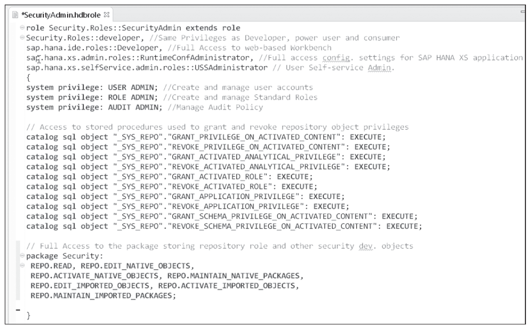 Case Study Creating Repository Roles in SAP HANA