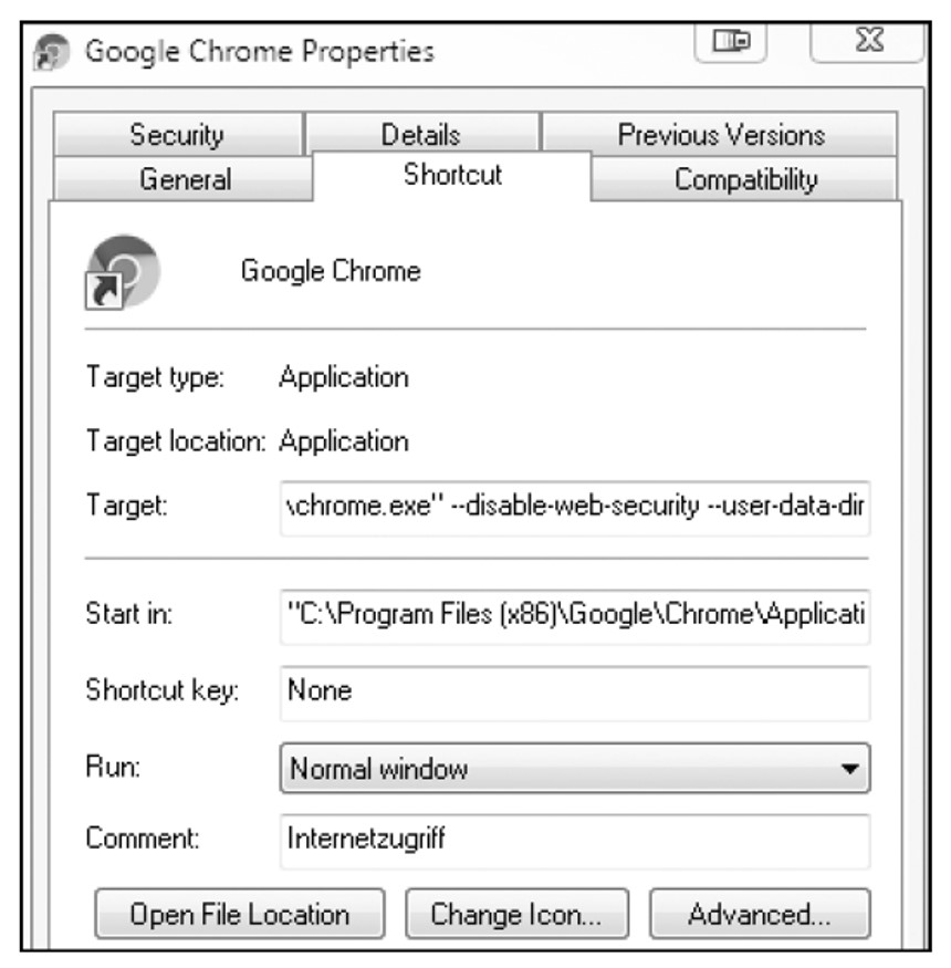 How To Disable Google Chrome Web Security For SAPUI5