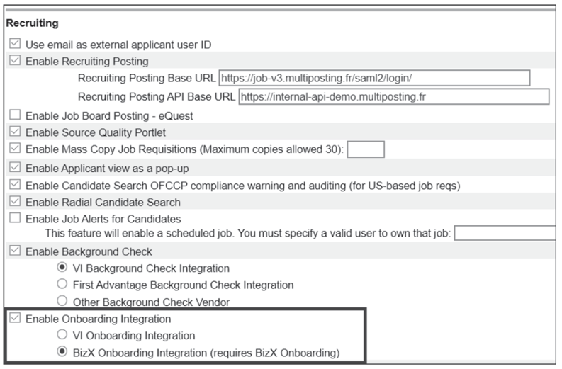 Enable Onboarding Integration