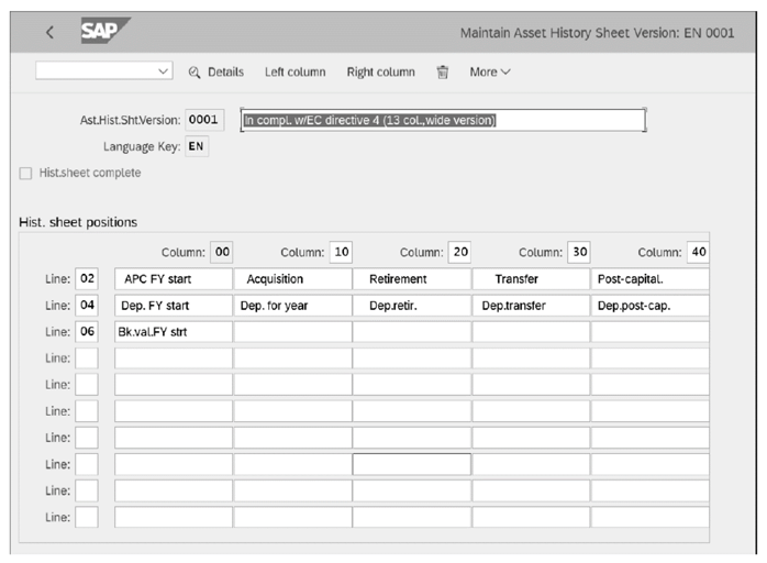 How to Configure the Asset History Sheet in SAP S/4HANA