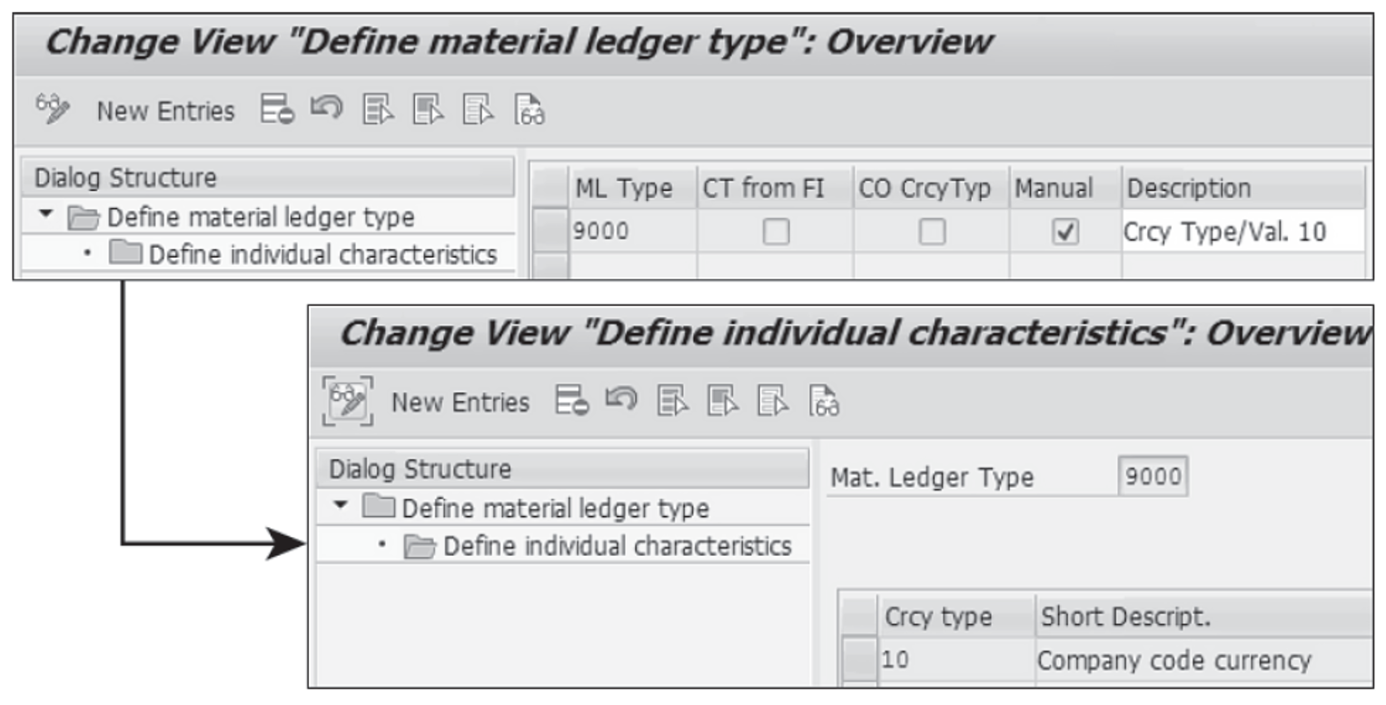 Assign Currency Types to Material Ledger Types