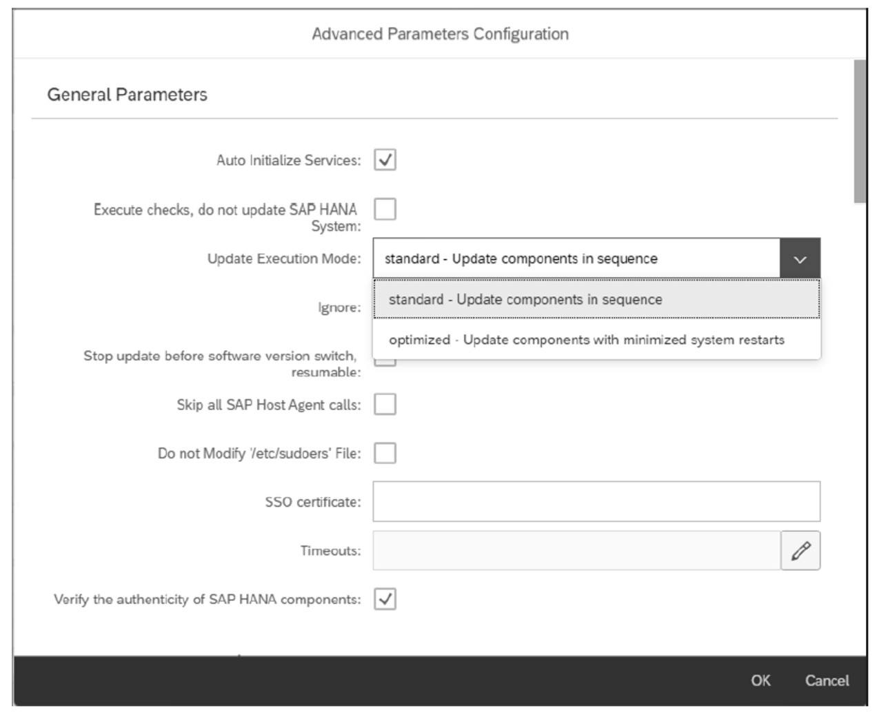 Advanced Parameters Configuration