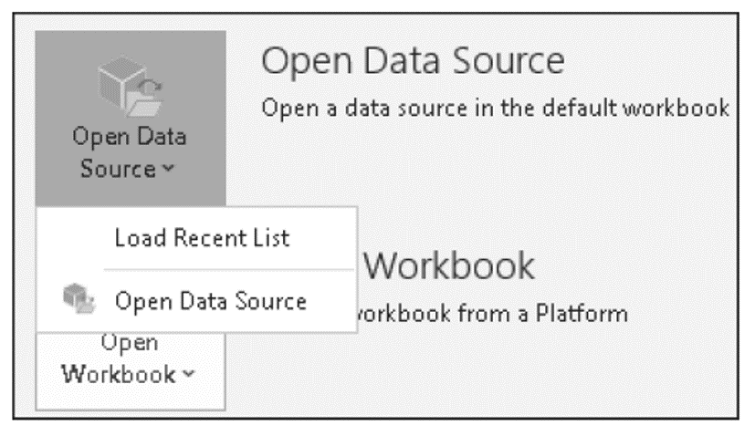 Opening a Data Source