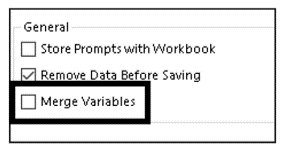 Merge Variables Setting Deactivated