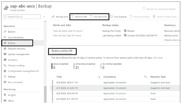 Restoring and Recovery of an SAP System on Microsoft Azure