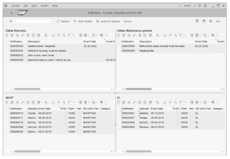 Shiftnote Sap SAP S/4HANA Plant Maintenance: Using Shift Notes and Shift Reports