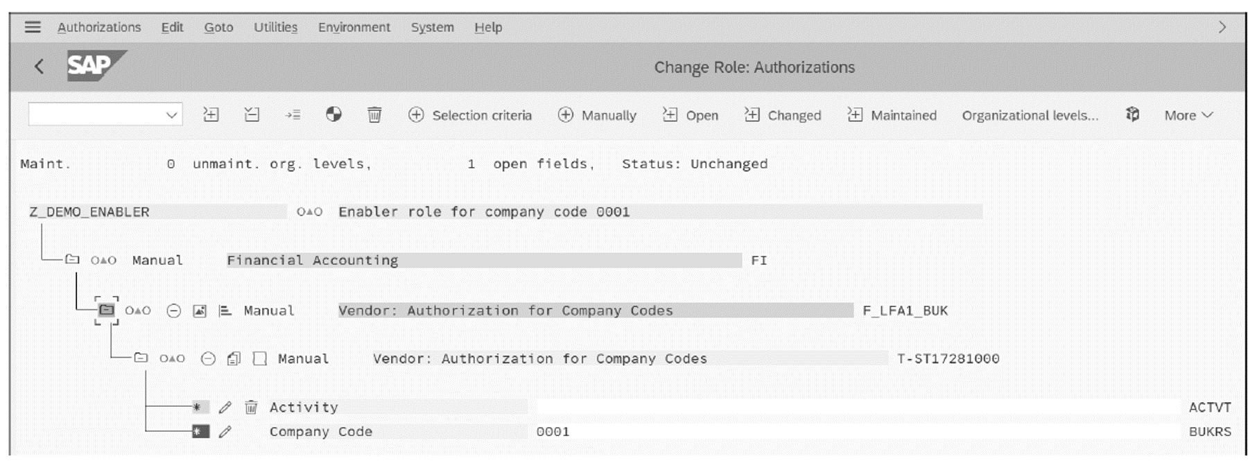 Enabler Role Containing Object F_LFA1_BUK