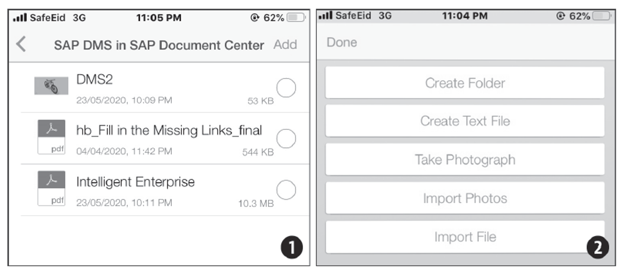 SAP Document Center: Mobile App