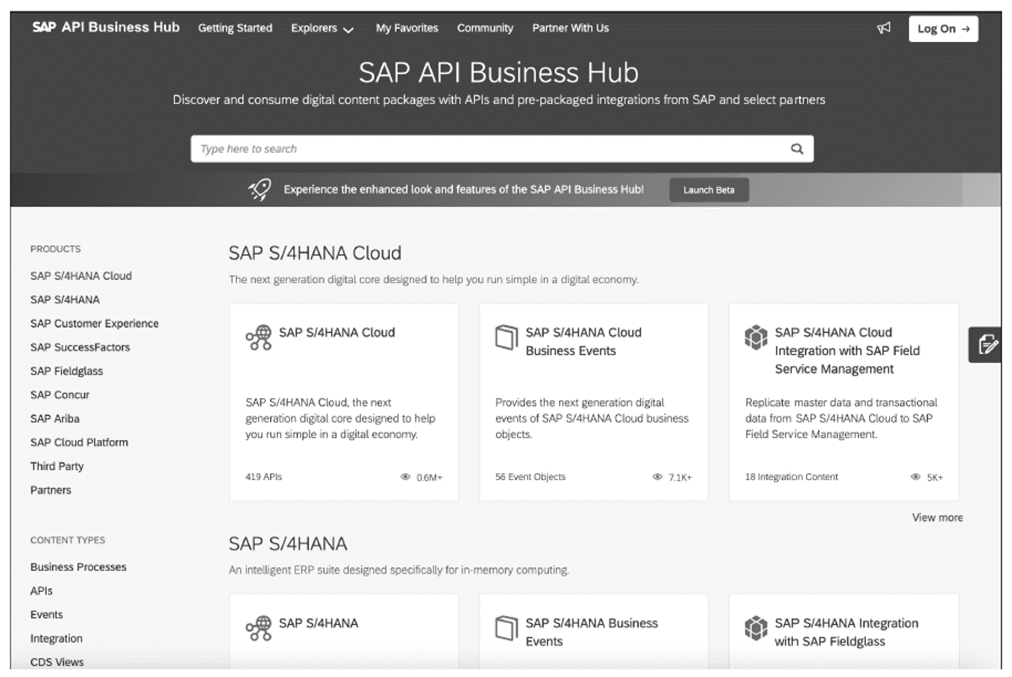 SAP API Business Hub