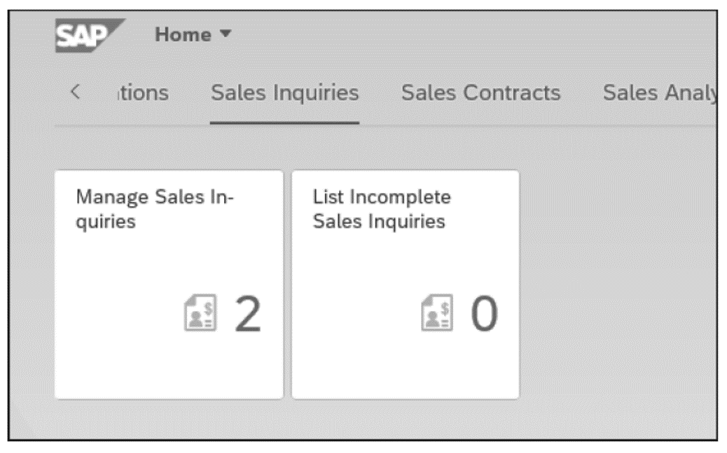 Manage Sales Inquiries Tile