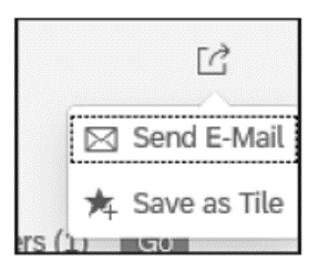 Send Email and Save as Tile Options