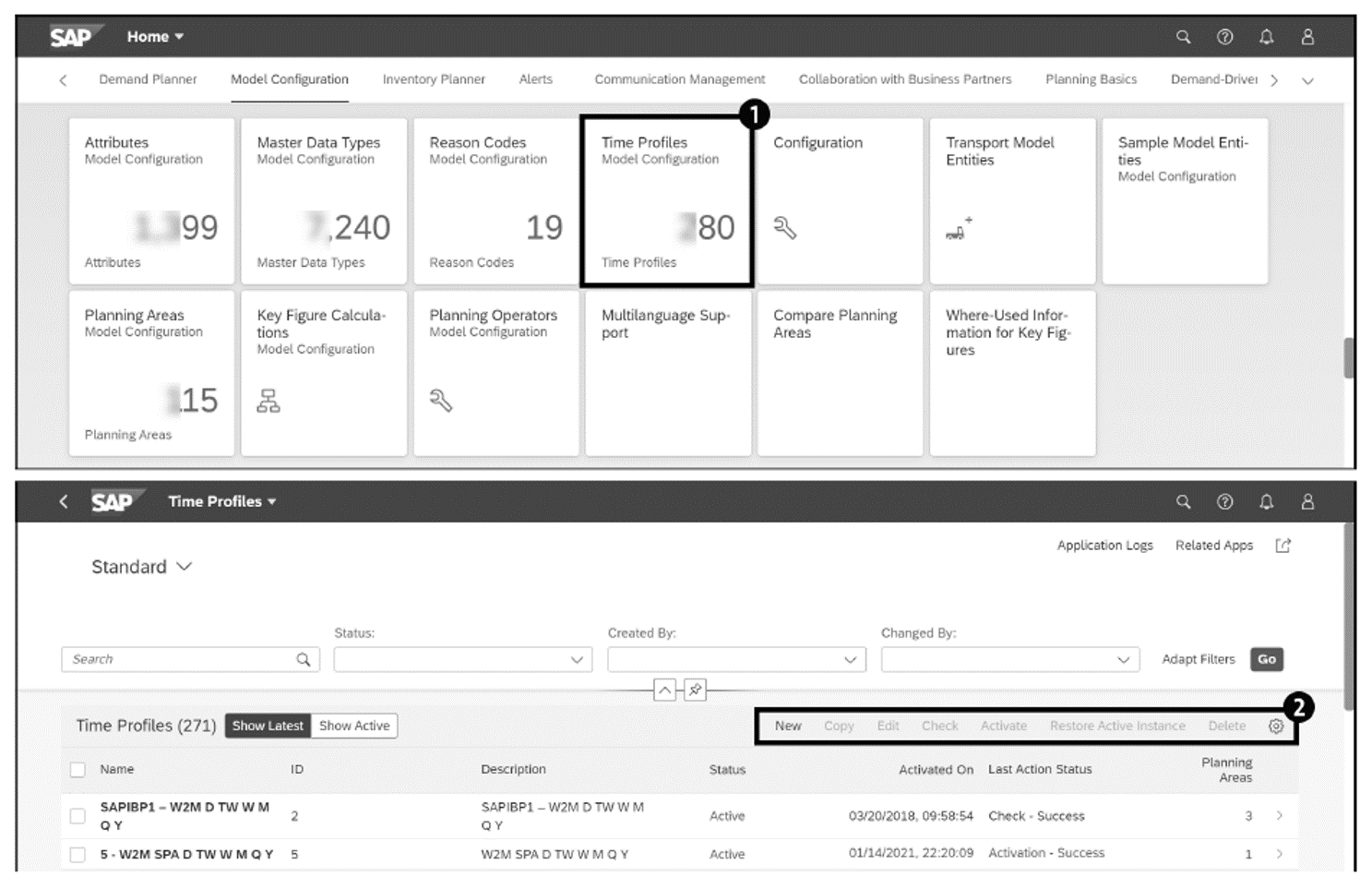 Time Profile Creation