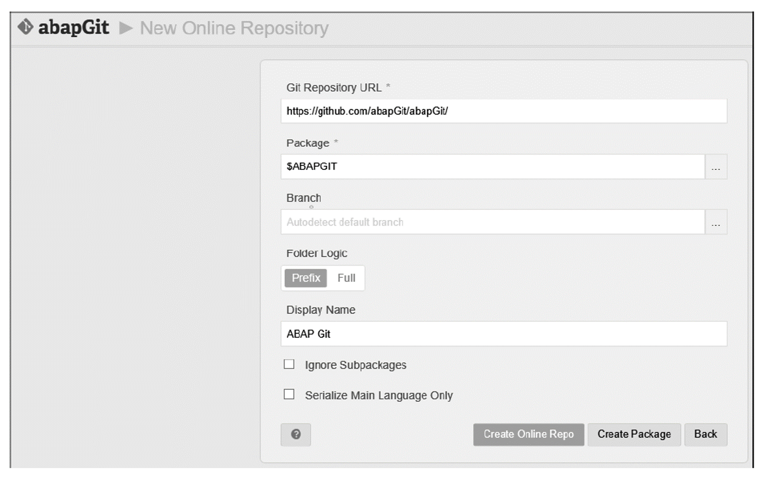 Install abapGit Repository