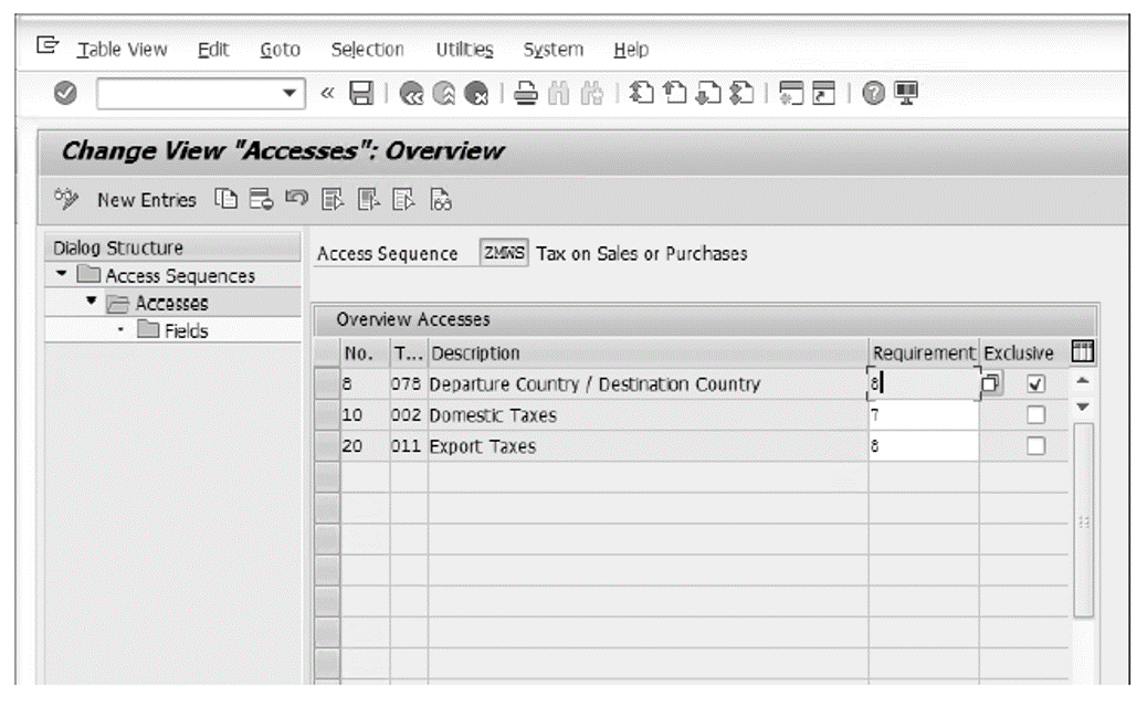 tax assignment in sap Access Sequence ZMWS