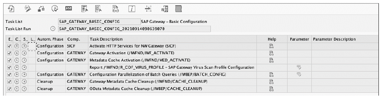 Example of Running a Configuration Task