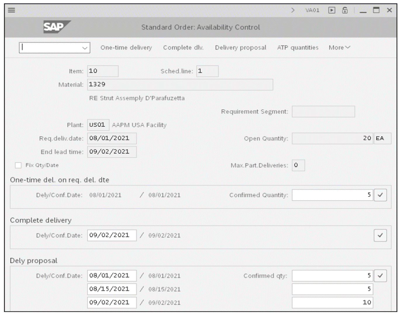 Requested Delivery Date In Sap Table