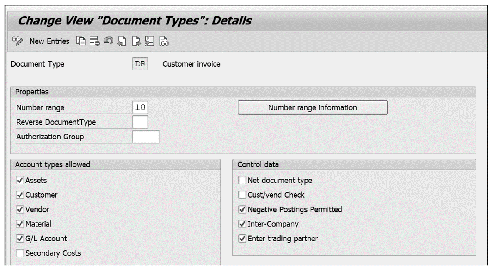 Document Type DR: Configuration