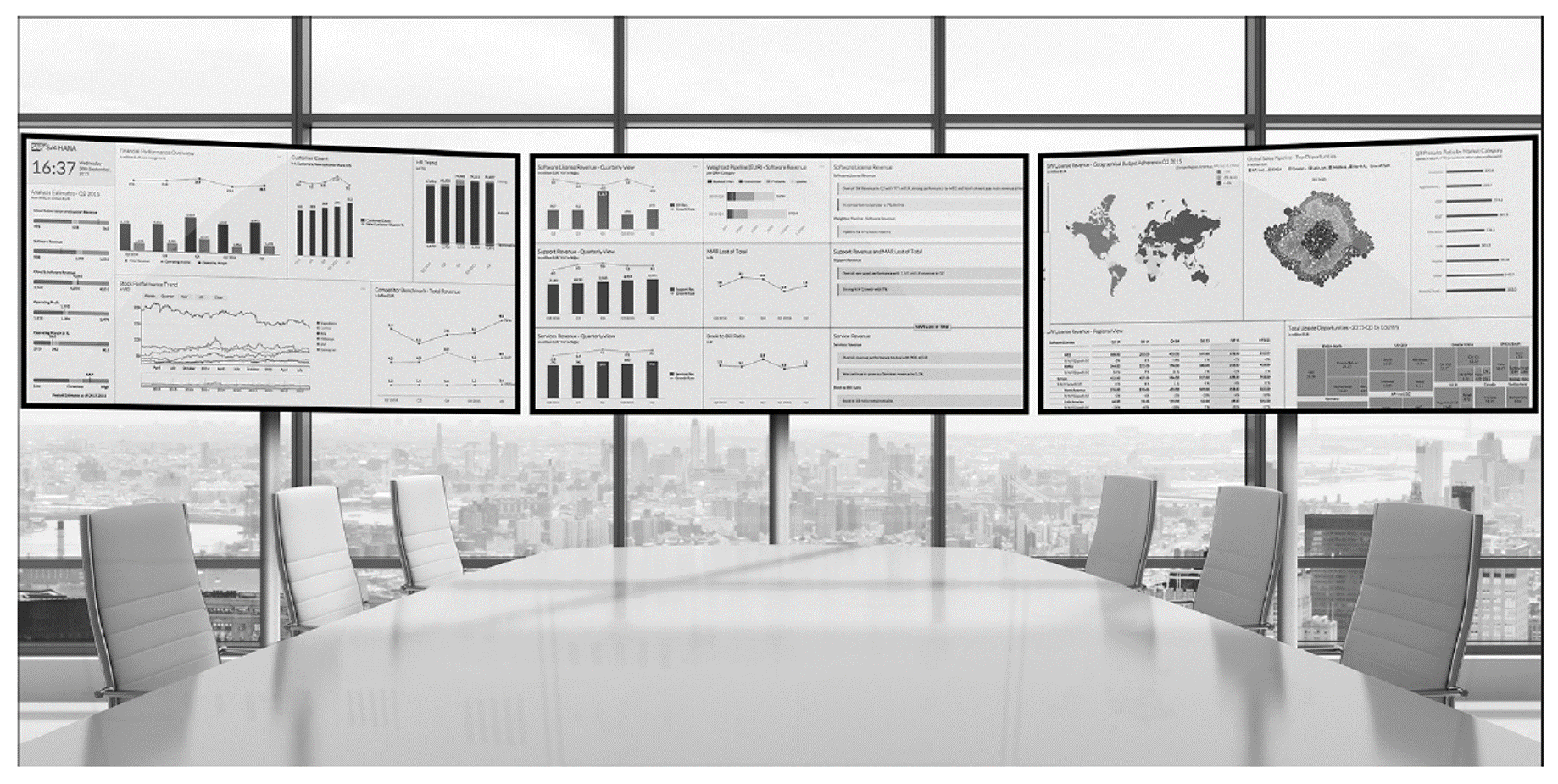 Advertisement for SAP Digital Boardroom