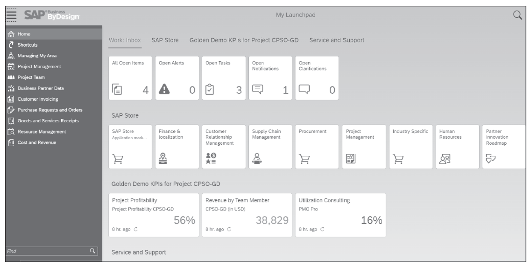 Getting Started in SAP Business ByDesign