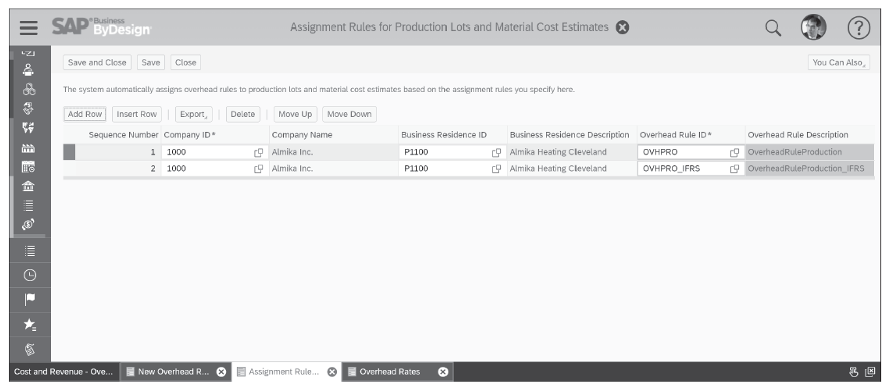 Using SAP Business ByDesign For Cost And Revenue