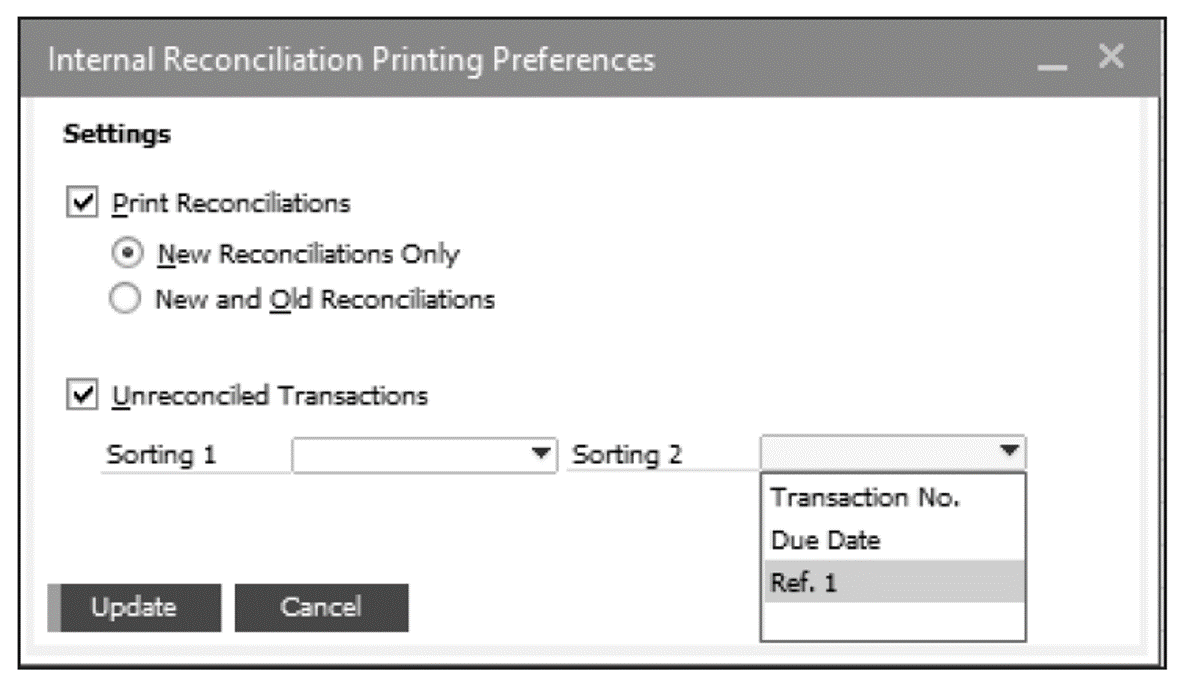 Printing preferences