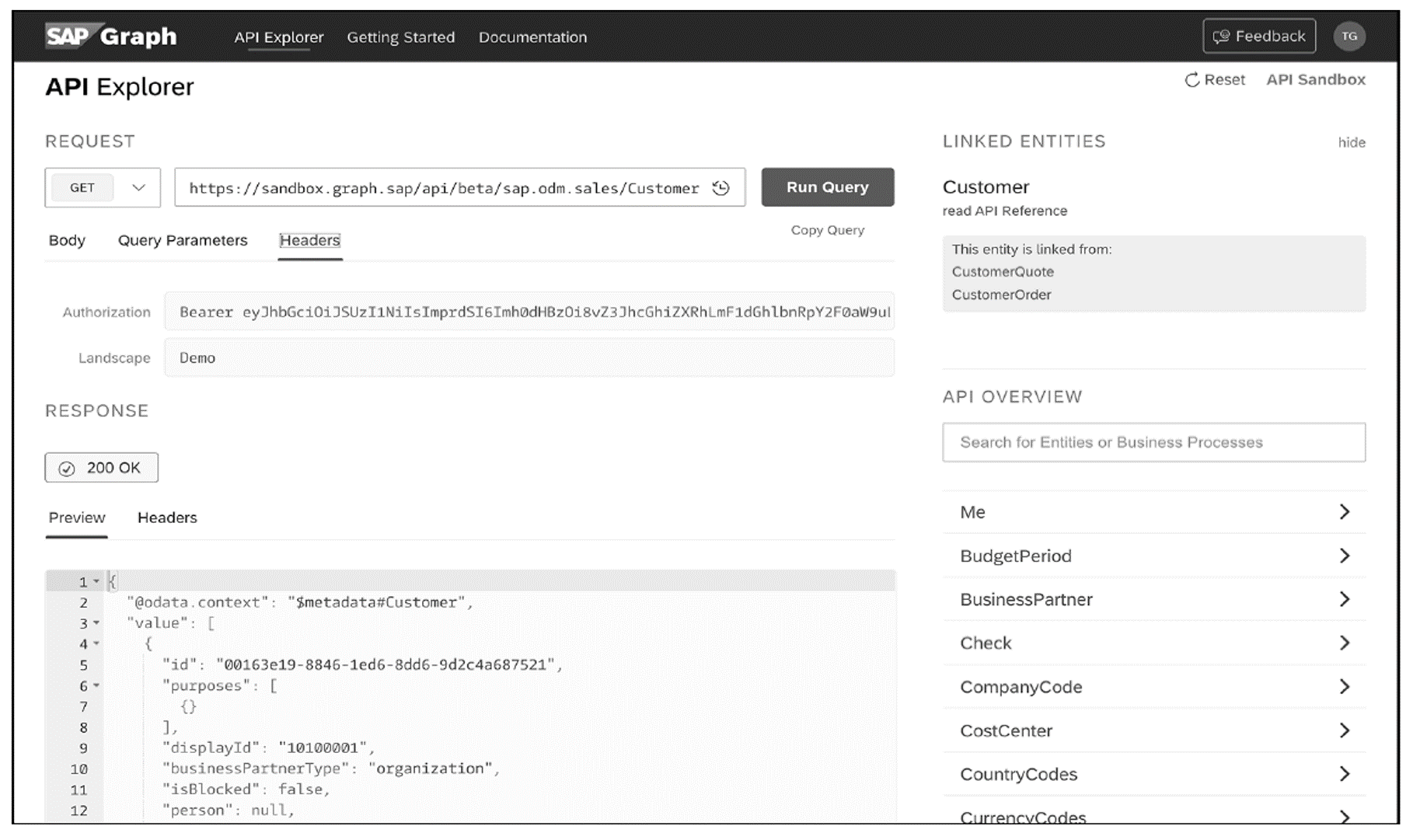 SAP Graph: Find and Try APIs