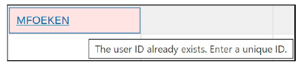 Notification: User ID Already Exists