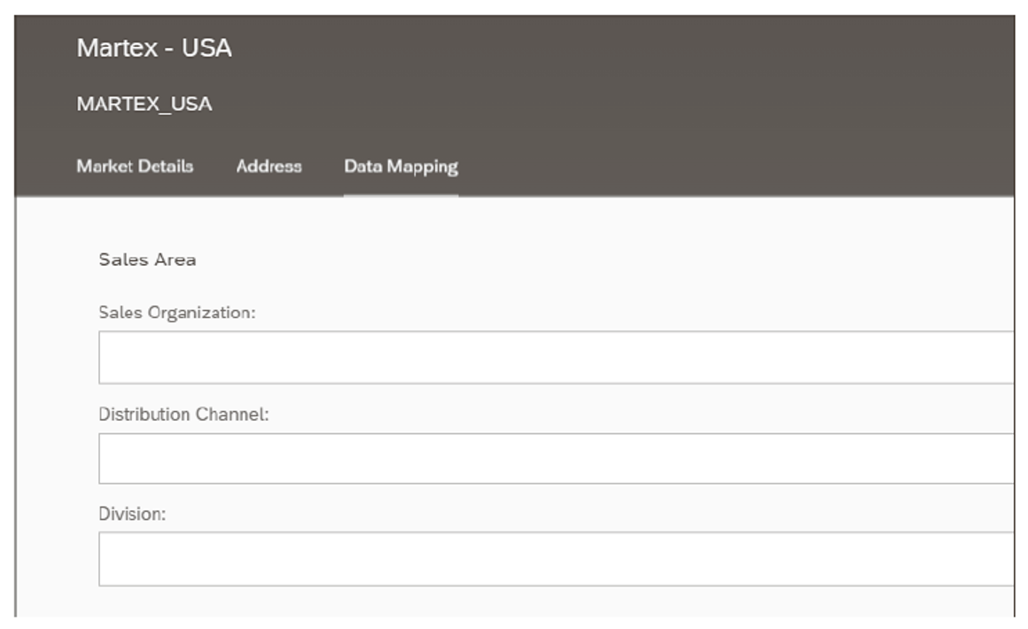 Define Sales Area for SAP Subscription Billing Markets