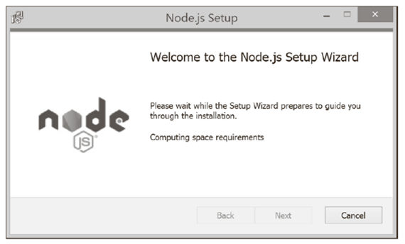 First Step in the Installation of Node.js on Windows