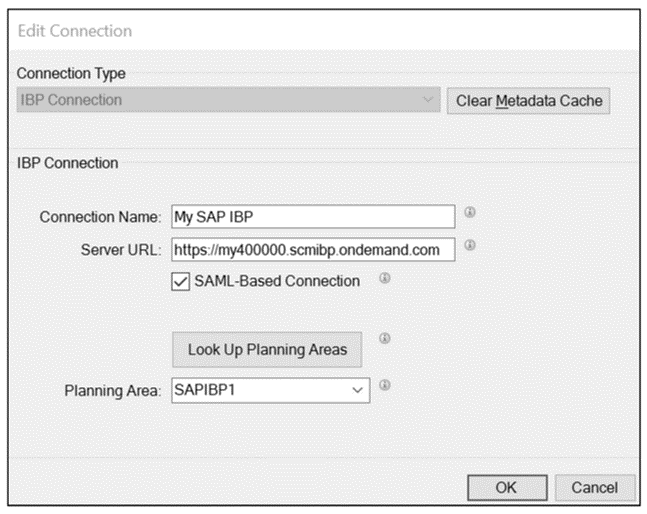 integrated business planning excel SAP IBP Connection Manager