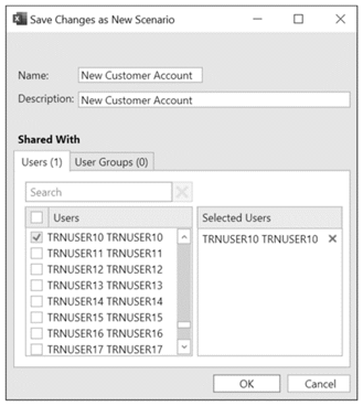 integrated business planning excel Create User-Defined Scenario