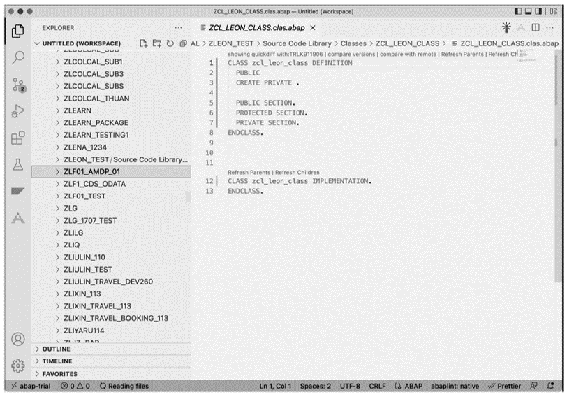 New ABAP Class