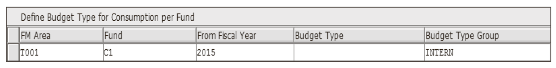 Assignment of Budget Type to Fund for Consumable Budget Mass assign budget groups