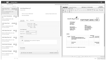 Enter Cost Assignment SAP Fiori App with Inbox and Detail Views