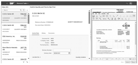 Confirm Quantity and Price App for Resolving a Quantity Discrepancy