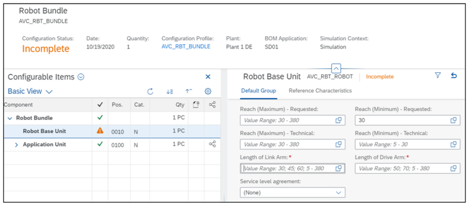 AVC Evaluation Screen with Structure Tree in the Simulation Environment