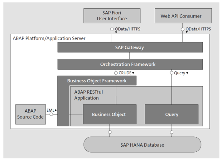 Components of the RAP Runtime Environment (Source: SAP)