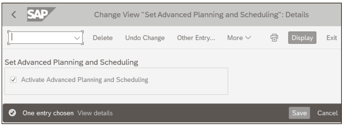 Activation of PP/DS in SAP S/4HANA